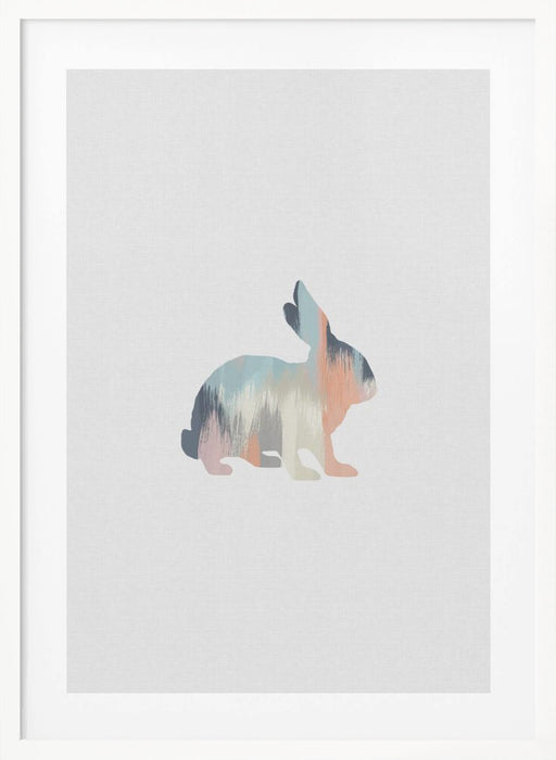 Pastel Rabbit Framed Art Wall Decor