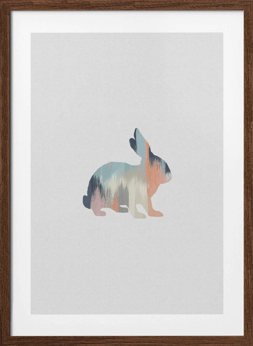 Pastel Rabbit Framed Art Wall Decor