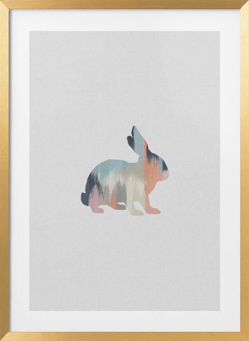 Pastel Rabbit Framed Art Wall Decor