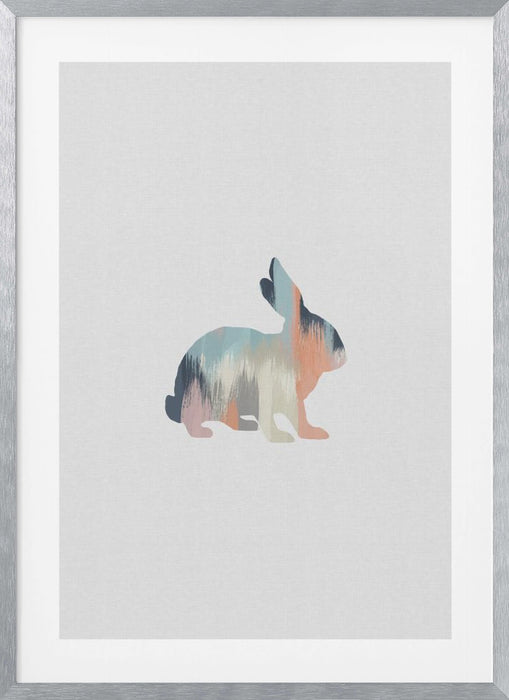 Pastel Rabbit Framed Art Wall Decor