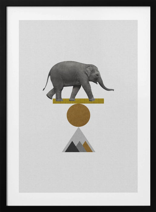 Tribal Elephant Framed Art Wall Decor