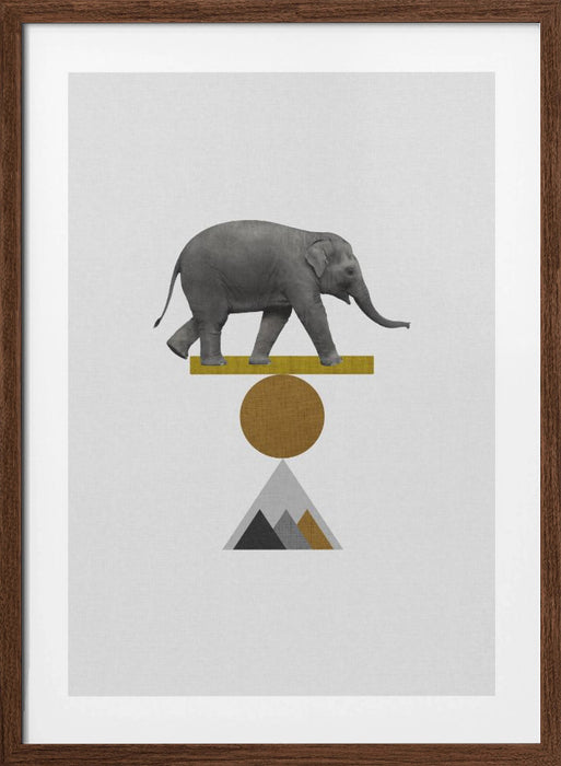 Tribal Elephant Framed Art Wall Decor