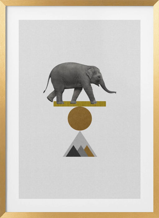 Tribal Elephant Framed Art Wall Decor