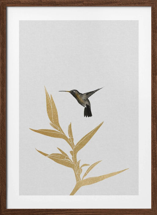 Hummingbird & Flower Ii Framed Art Wall Decor