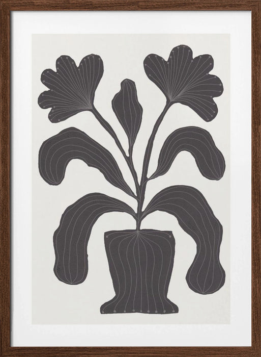 Linocut Flowers #2 Framed Art Modern Wall Decor