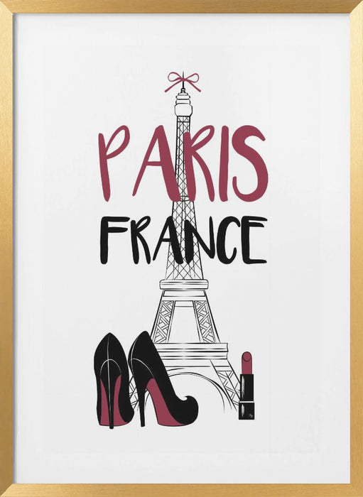 France Framed Art Modern Wall Decor