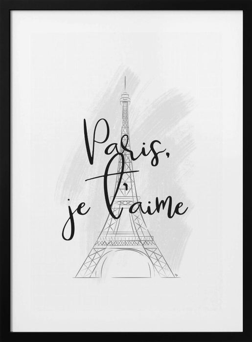 I Love Paris Framed Art Modern Wall Decor