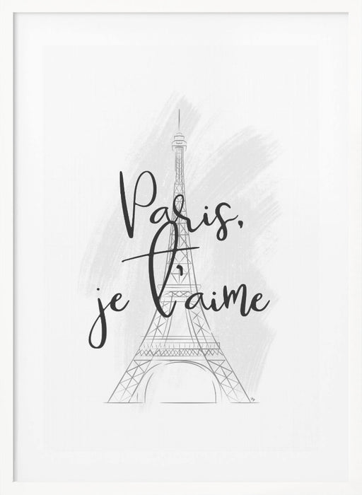 I Love Paris Framed Art Modern Wall Decor