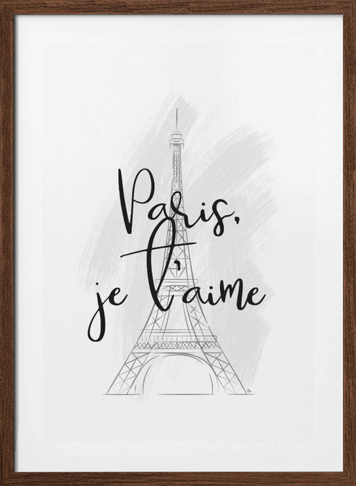 I Love Paris Framed Art Modern Wall Decor