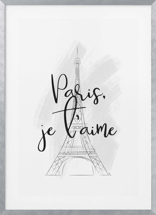 I Love Paris Framed Art Modern Wall Decor