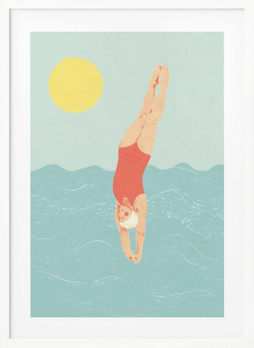 Swimmer Framed Art Wall Decor