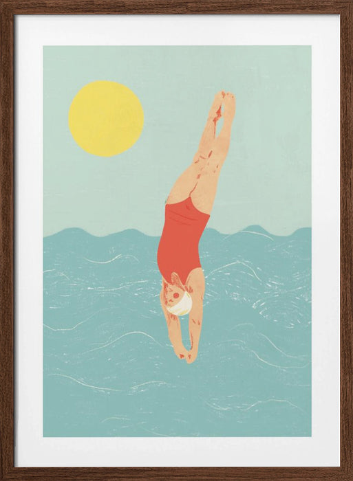 Swimmer Framed Art Wall Decor