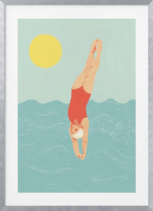 Swimmer Framed Art Wall Decor