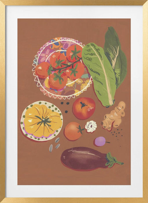 Veggies Framed Art Wall Decor