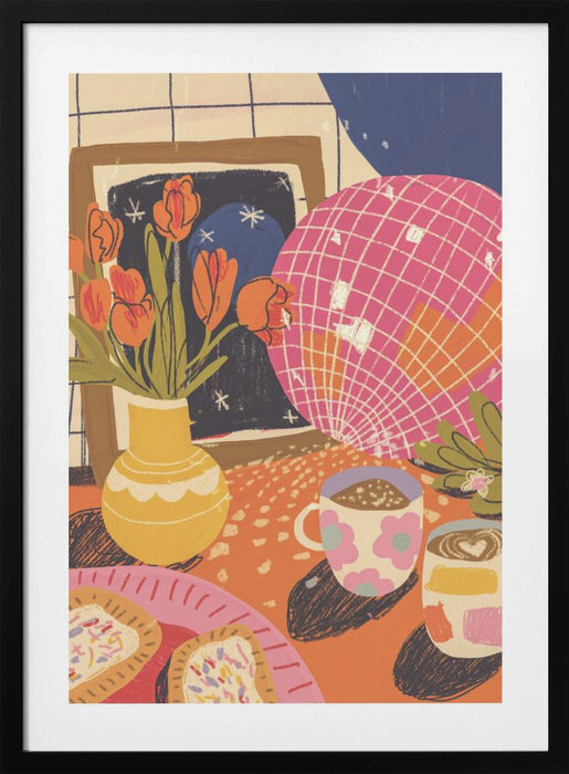 Disco tea II Framed Art Wall Decor