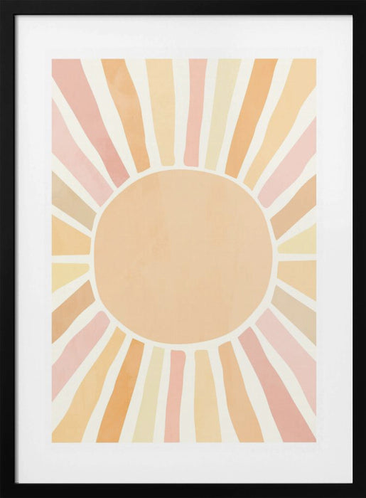 Boho sun Framed Art Wall Decor