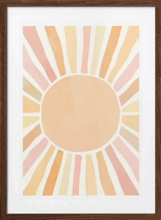 Boho sun Framed Art Wall Decor