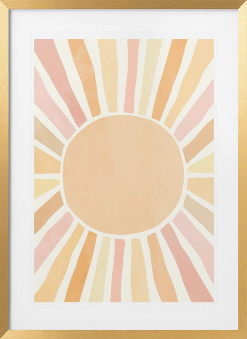 Boho sun Framed Art Wall Decor