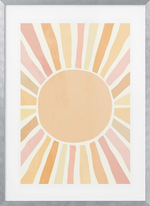 Boho sun Framed Art Wall Decor