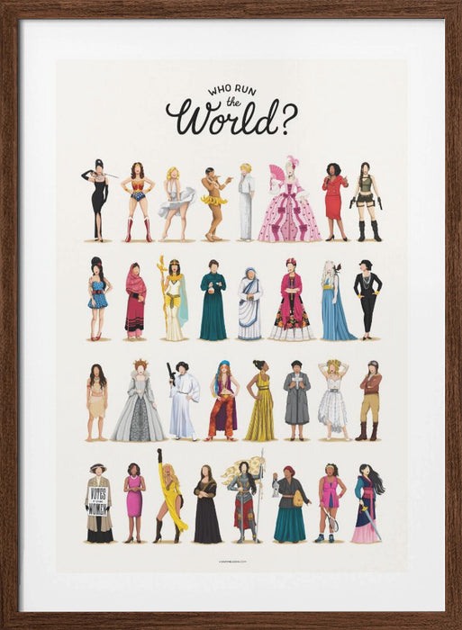 Who Run the World Framed Art Modern Wall Decor