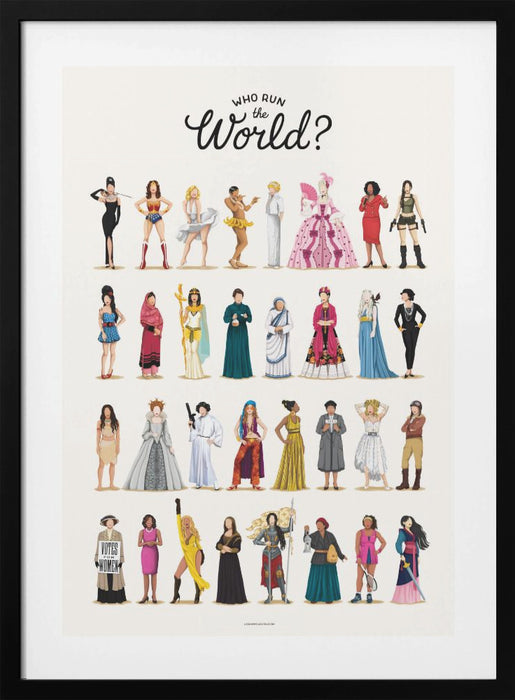 Who Run the World Framed Art Wall Decor