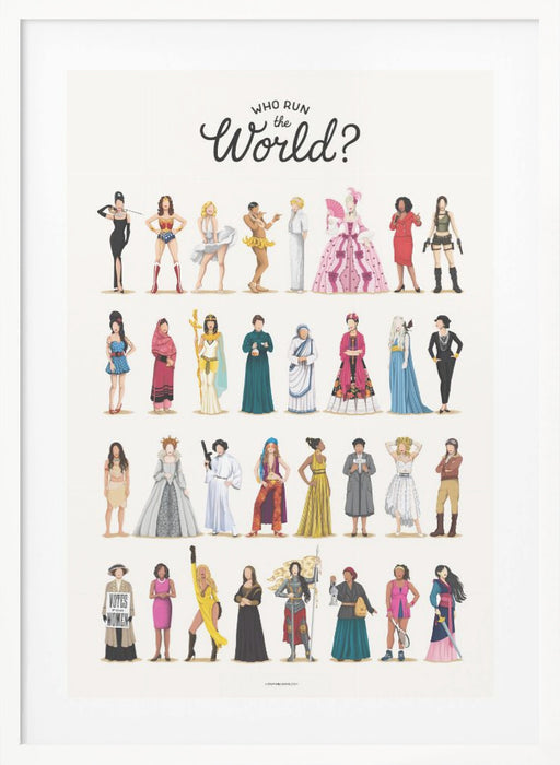 Who Run the World Framed Art Wall Decor