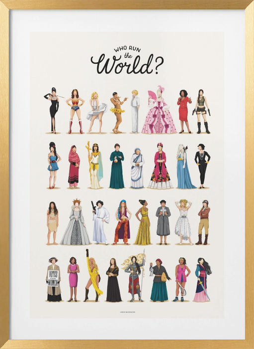 Who Run the World Framed Art Wall Decor