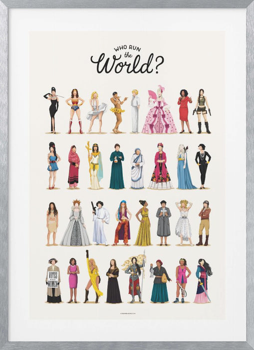 Who Run the World Framed Art Wall Decor