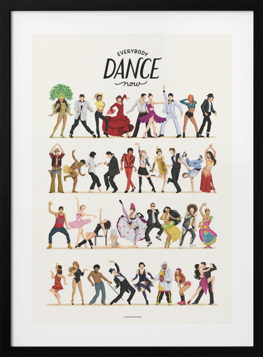 Everybody Dance Now Framed Art Modern Wall Decor