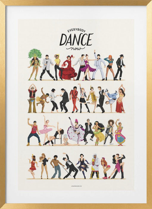 Everybody Dance Now Framed Art Modern Wall Decor