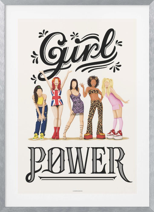 Girl Power Framed Art Modern Wall Decor