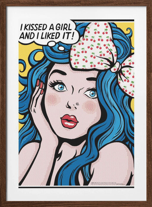 I Kissed a Girl Framed Art Modern Wall Decor