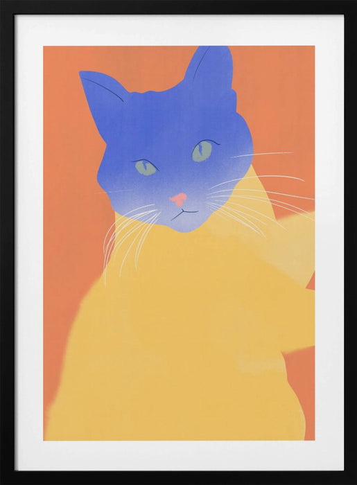 Blue Fur Framed Art Wall Decor