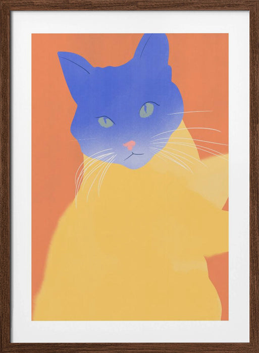 Blue Fur Framed Art Wall Decor