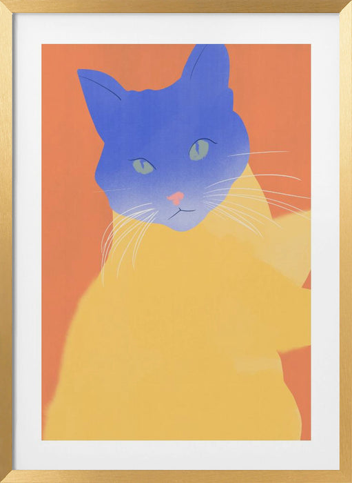 Blue Fur Framed Art Wall Decor