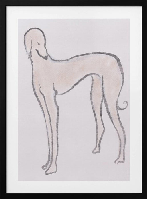 Pastel hound Framed Art Wall Decor