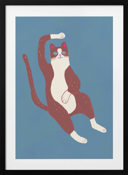 Brown and white cat 02 Framed Art Wall Decor