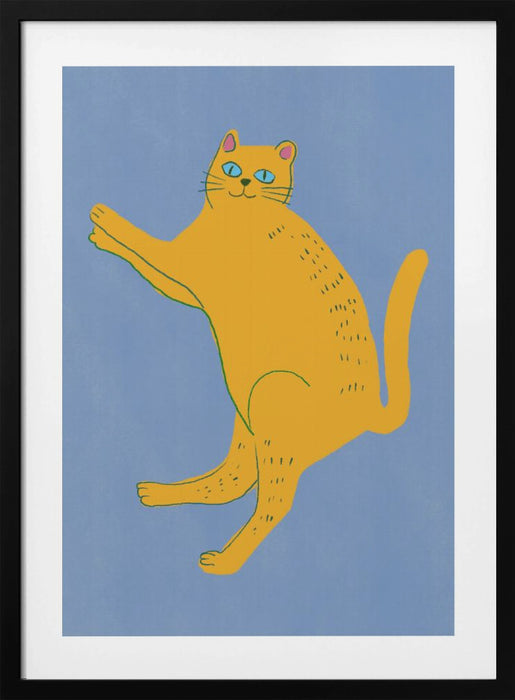 Yellow cat Framed Art Modern Wall Decor