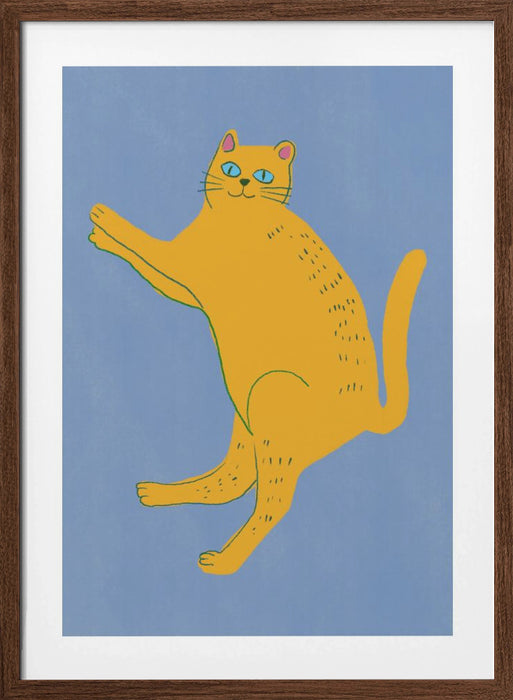 Yellow cat Framed Art Modern Wall Decor