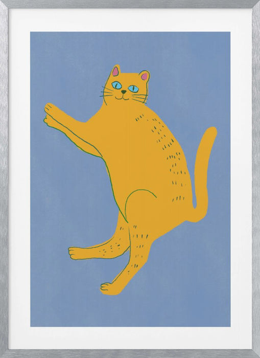 Yellow cat Framed Art Modern Wall Decor