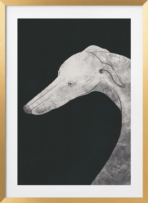 Greyhound black and white 02 Framed Art Wall Decor