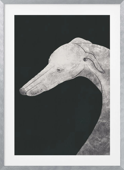 Greyhound black and white 02 Framed Art Wall Decor