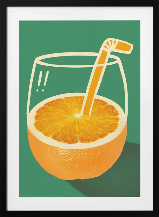 Orange juice Framed Art Wall Decor