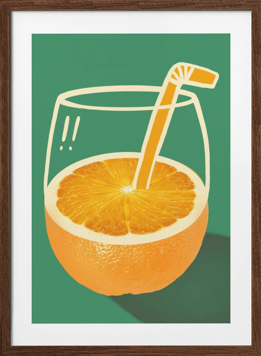 Orange juice Framed Art Wall Decor