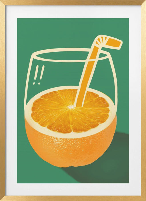 Orange juice Framed Art Wall Decor