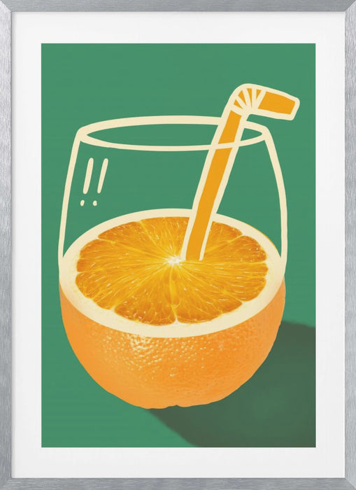 Orange juice Framed Art Wall Decor