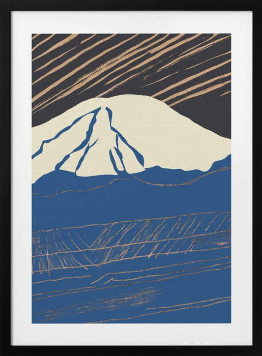 Snowy peak 02 Framed Art Modern Wall Decor