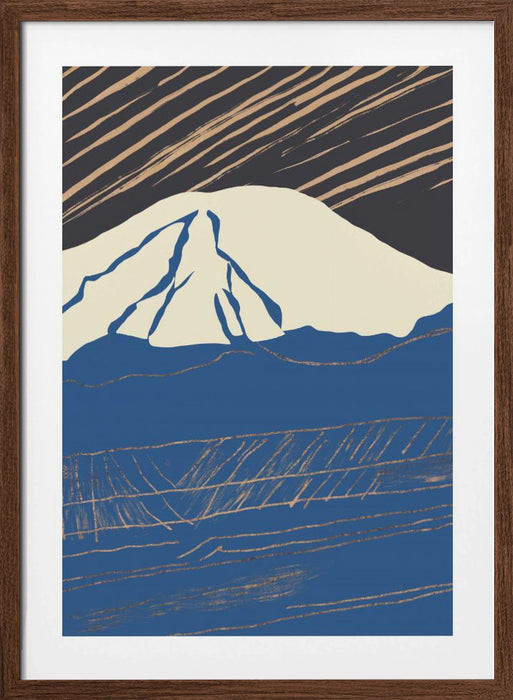 Snowy peak 02 Framed Art Modern Wall Decor