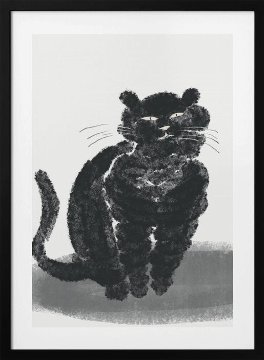 Portrait of a black cat Framed Art Wall Decor