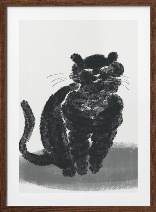 Portrait of a black cat Framed Art Wall Decor